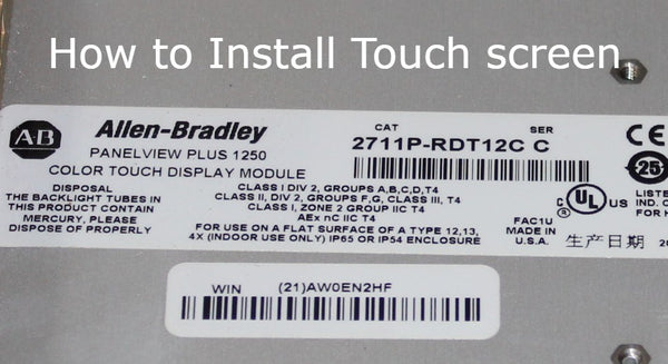 2711P-RTD12C, How to Install Touch screen
