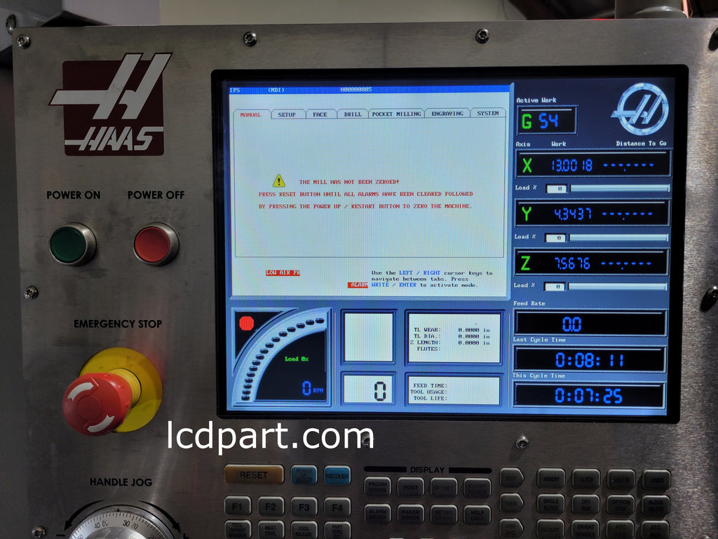 thumbnail image 2 of XCNCSTORE 12.1" LCD Monitor Replacement For Haas HL-1 HL-2 SL-20 SL-30 – Part 93-5222A 2 of 4