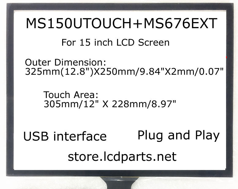 New capacitive touch screen for ET1537L, P/N: MS150UTOUCH+MS676EXT