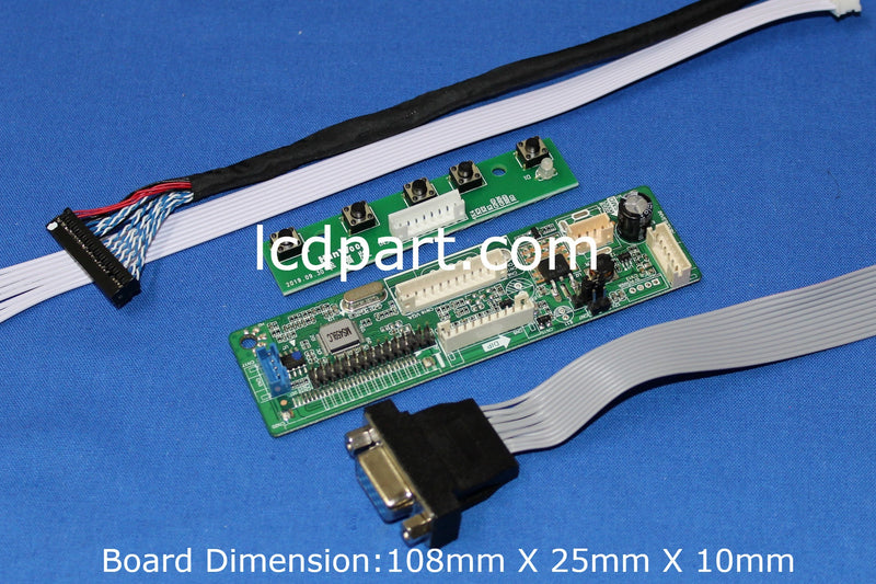 LCD Controller kit for AA084VJ01, P/N: DF14-20P-1LVDS_640X480