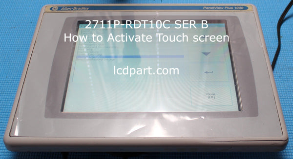 パクチーページ 2711P-RDT10C SER B, How to Activate Touch screen