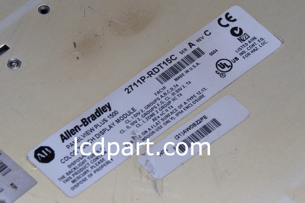 2711P-RDT15C, Allen Bradley PanelView Plus 1500