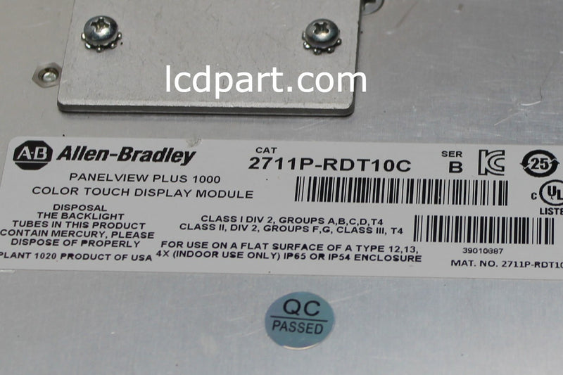 2711P-RDT10C, Allen Bradley PanelView Plus 1000
