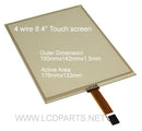 4 wire touch glass for 8.4" LCD screen, 4WIRE084R_P2.2M