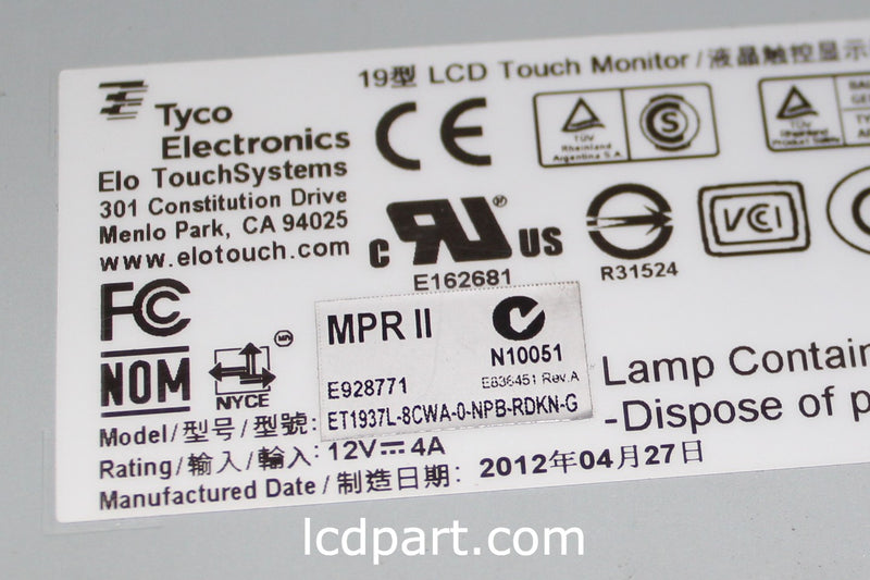 ET1937L-8CWA-0-NPB-RDKN-G, Upgraded to Sunlight Readable LED Back light