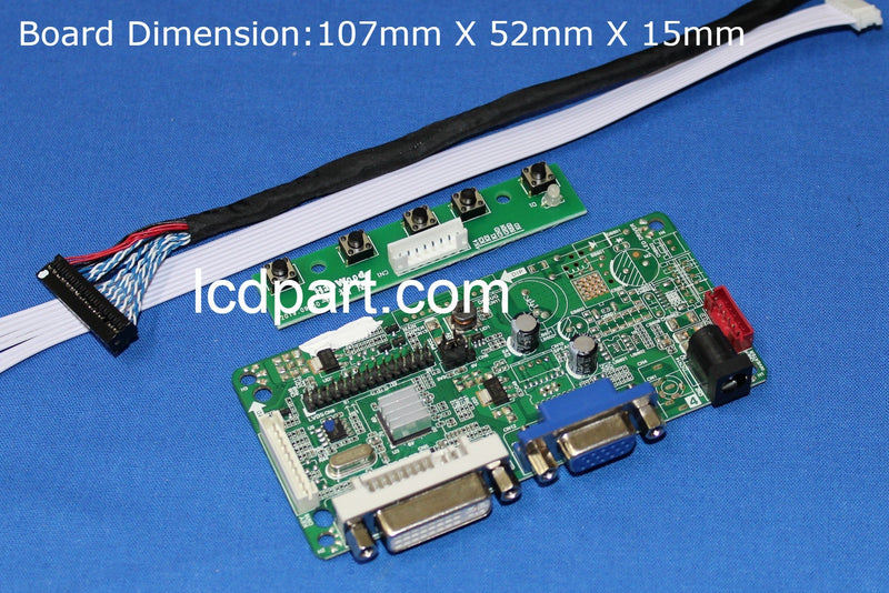 LCD Controller kit for G190EAN01.0, P/N: FIX-30S-2LVDS_1280X1024+MS642EXT